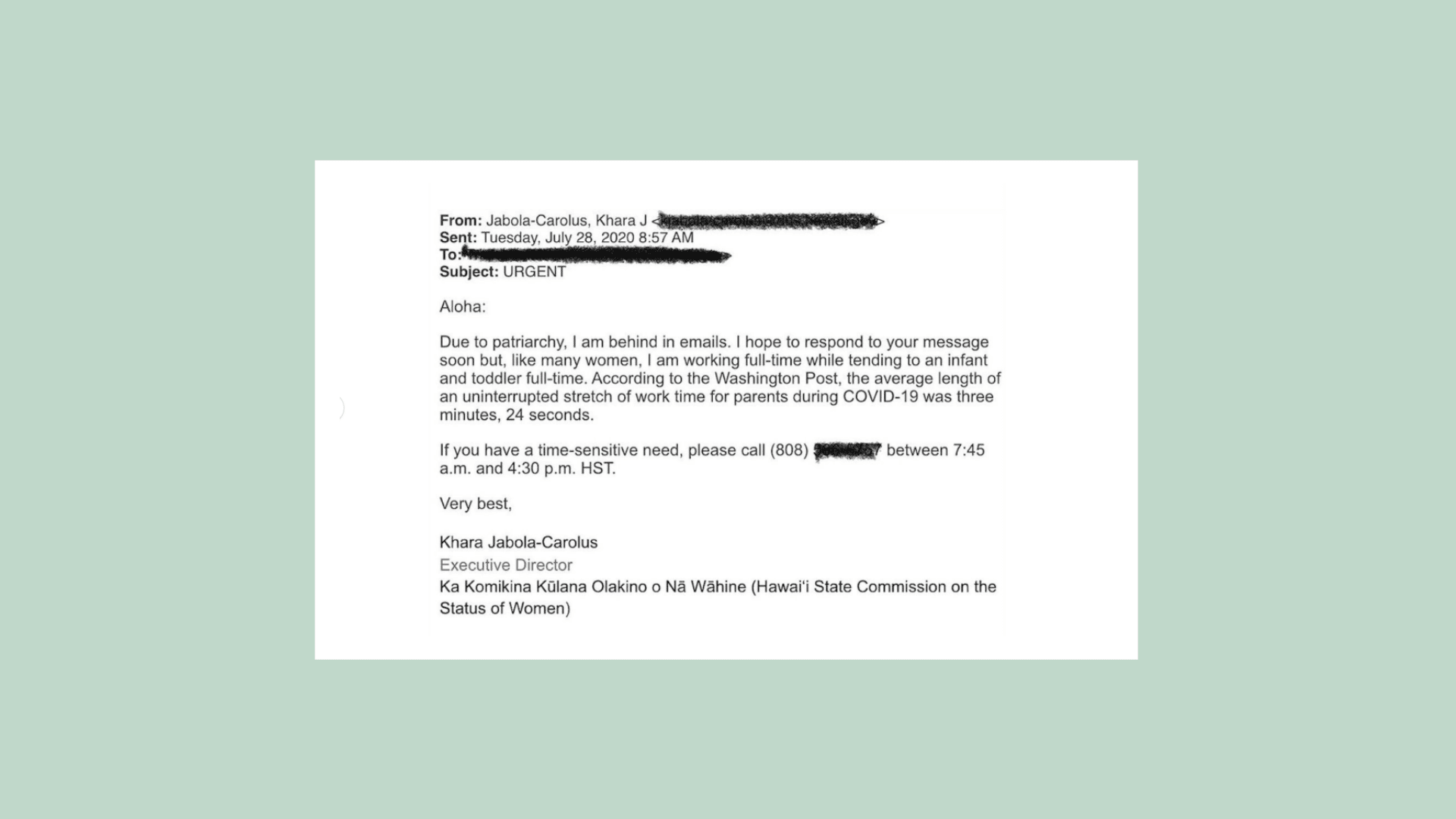 Mom’s viral Out Of Office email captures how all working mothers feel right now out of office auto-reply