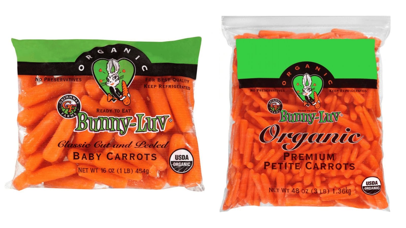 There’s a nationwide carrot recall over possible salmonella contamination collage of bag of carrots