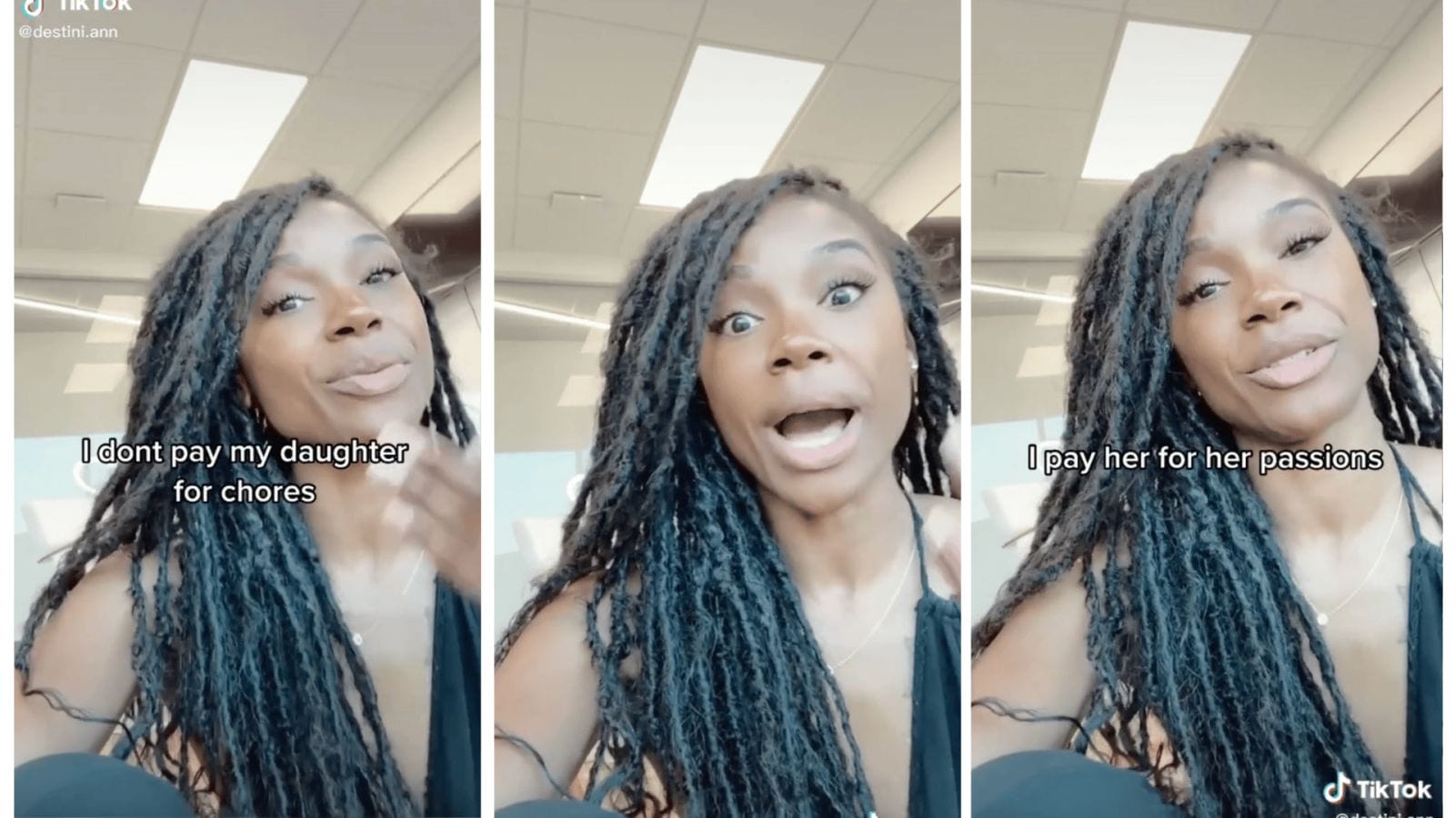 Mom says she pays daughter an allowance for hobbies instead of chores Screengrab of a tiktok