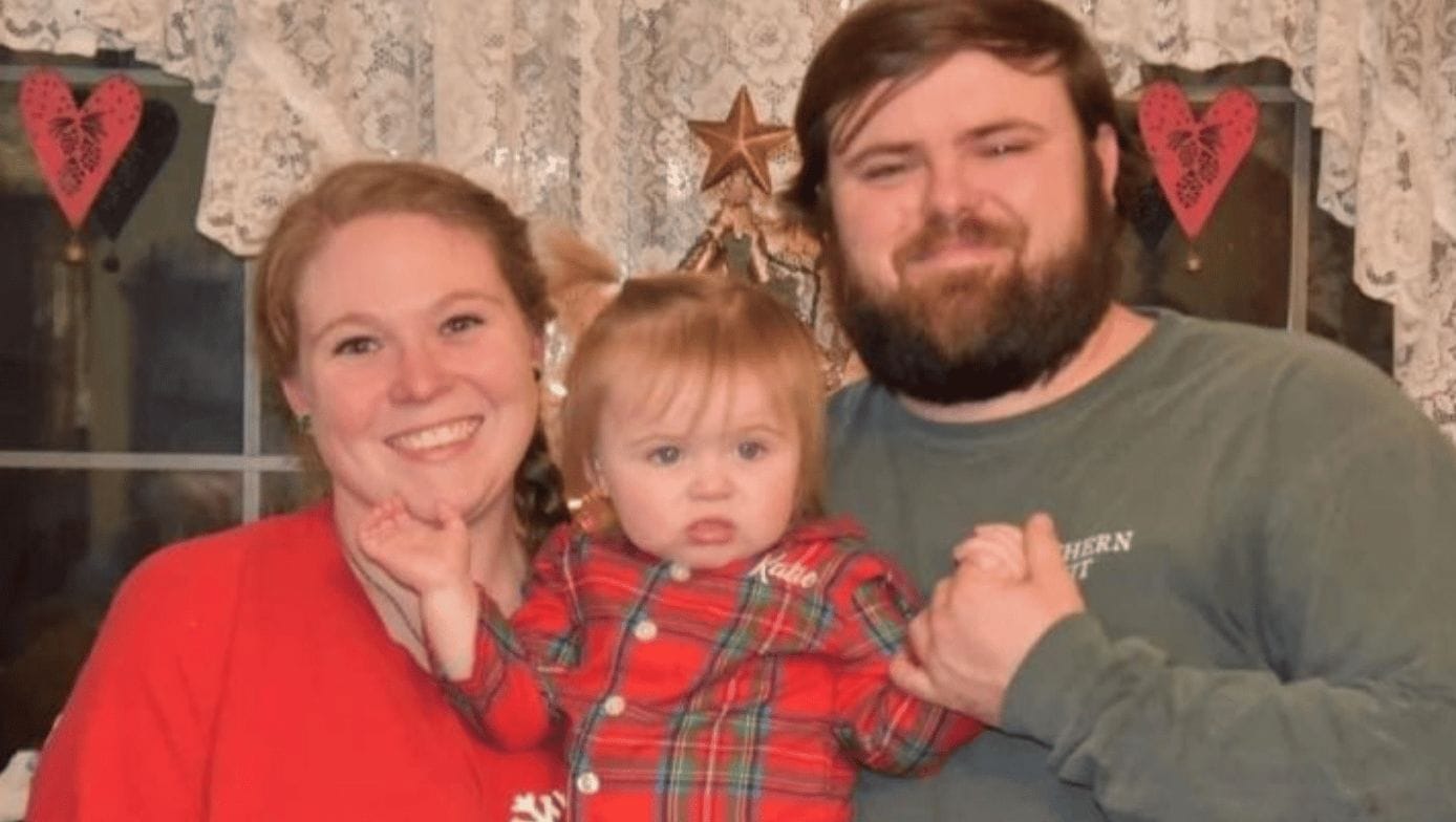 Haley Mulkey Richardson and he daughter and husband