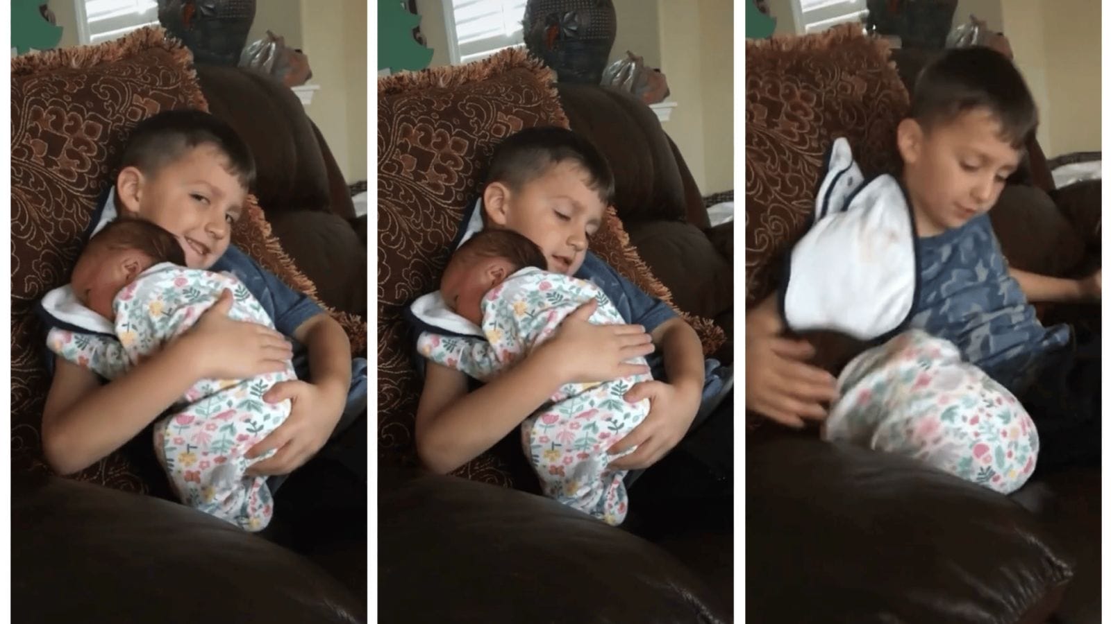 Viral TikTok shows big brother’s hilarious reaction to newborn sister’s diaper situation