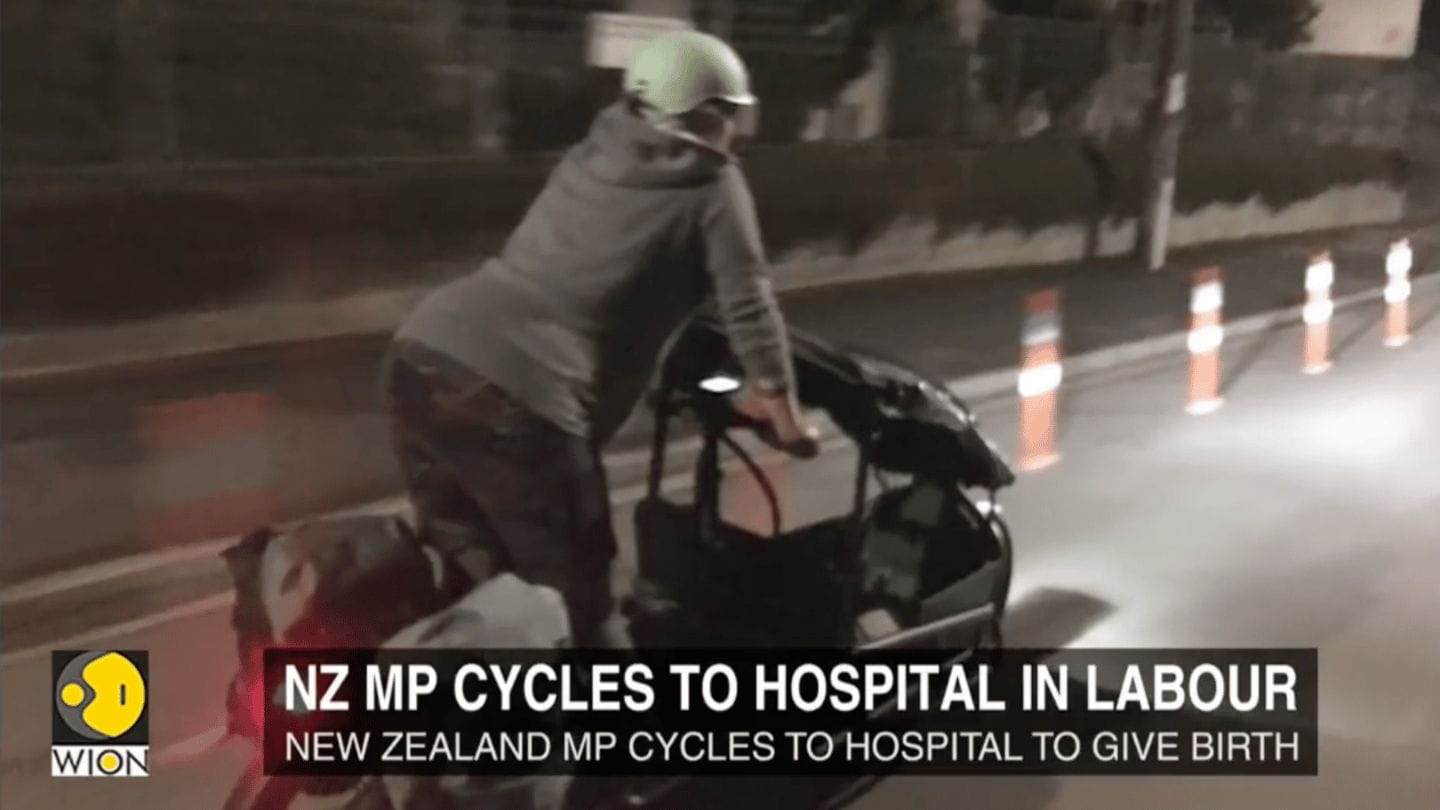 New Zealand politician rides bike to hospital—while in LABOR NZ politician bicycle