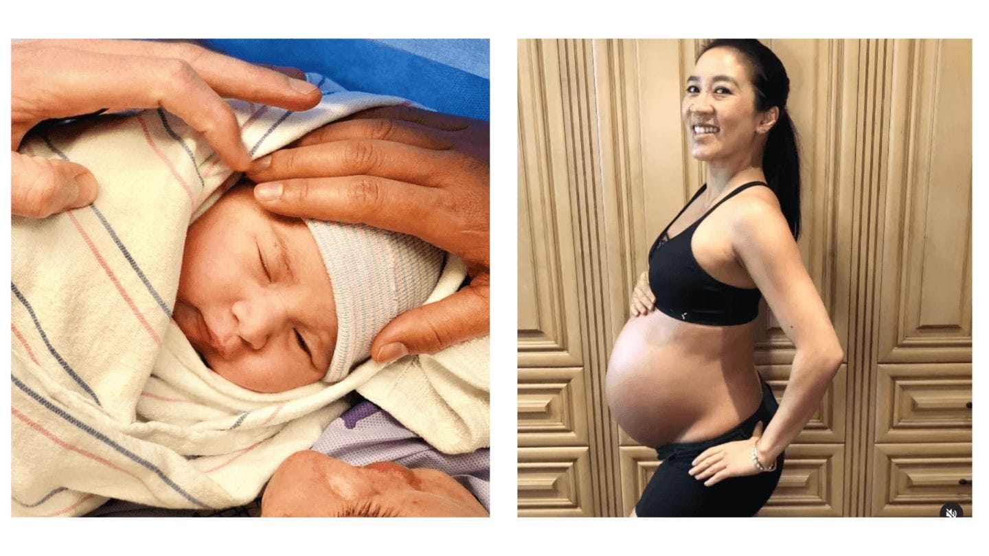 Surprise! Michelle Kwan is a first-time mom to ‘perfect miracle’ baby Michelle Kwan poses with baby bump