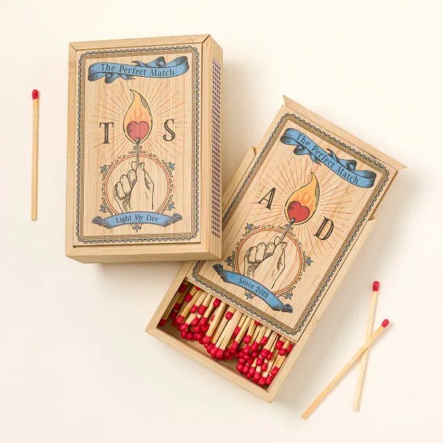 Uncommon Goods The Perfect Match Personalized Wood Matchbox