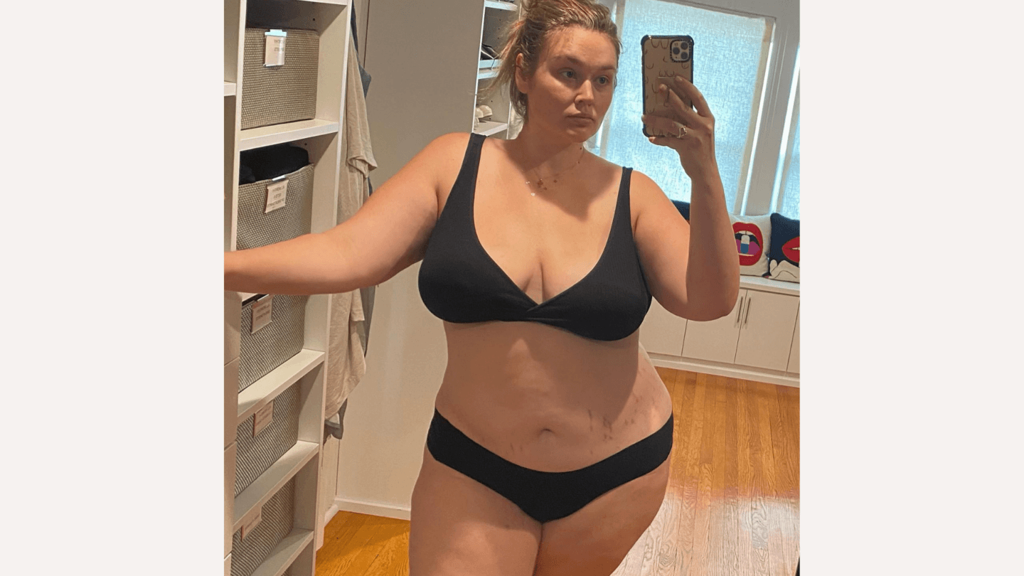 Hunter McGrady calls out medical practitioners for rampant fatphobia Hunter McGrady posing in underwear