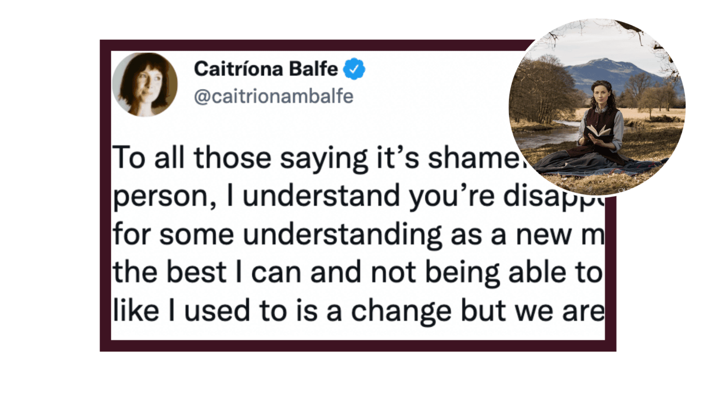 New mom Caitríona Balfe shuts down ‘Outlander’ fans for shaming her Caitriona Balfe Twitter