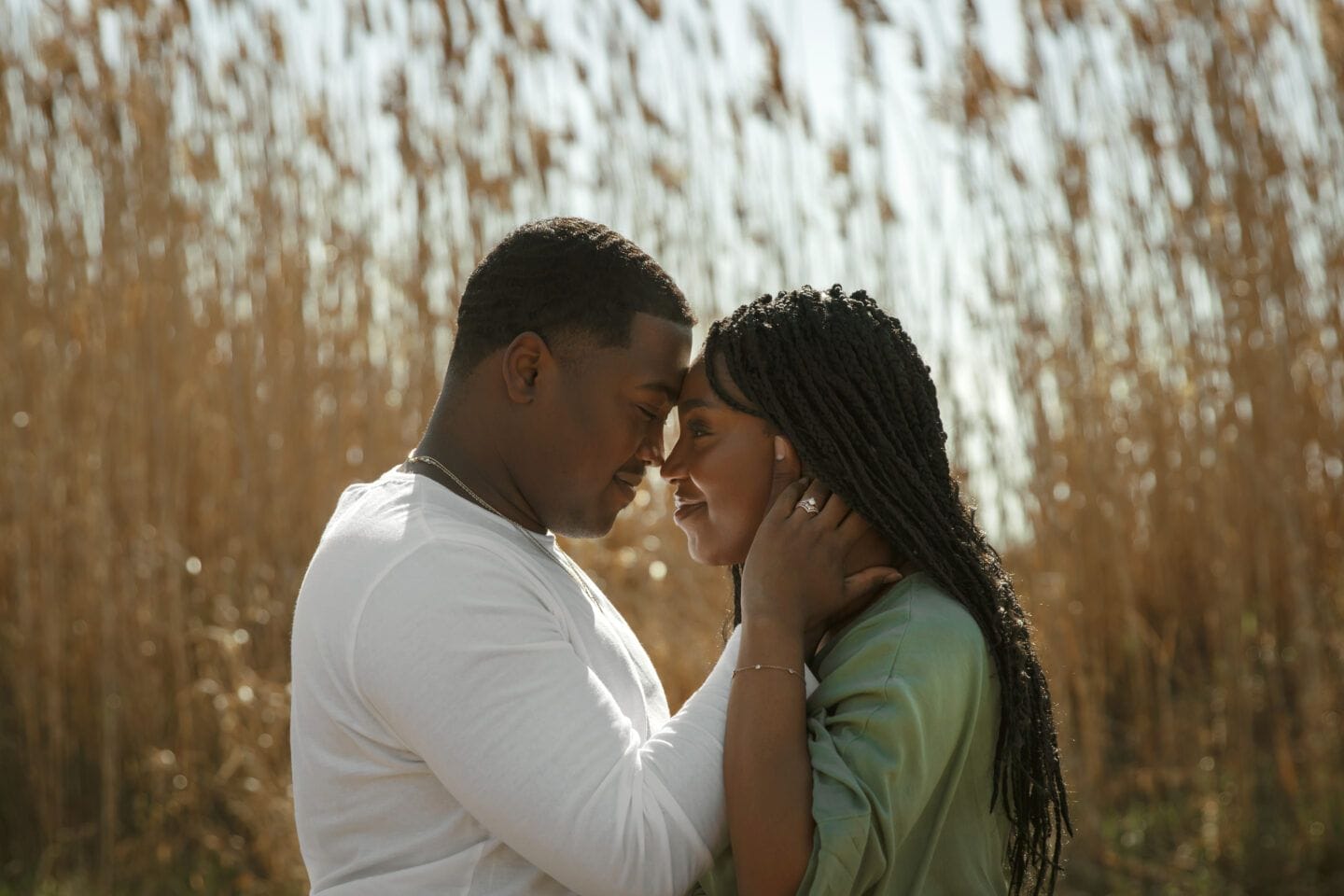 To my husband: When motherhood gets tough, you make it easier husband and wife looking into each other's eyes