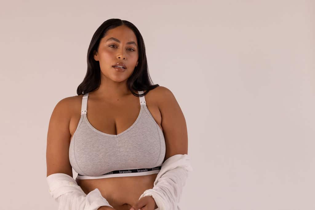 5 seriously comfortable bras made for mamas—at EVERY stage of their journey woman wearing a bra by Bravdo