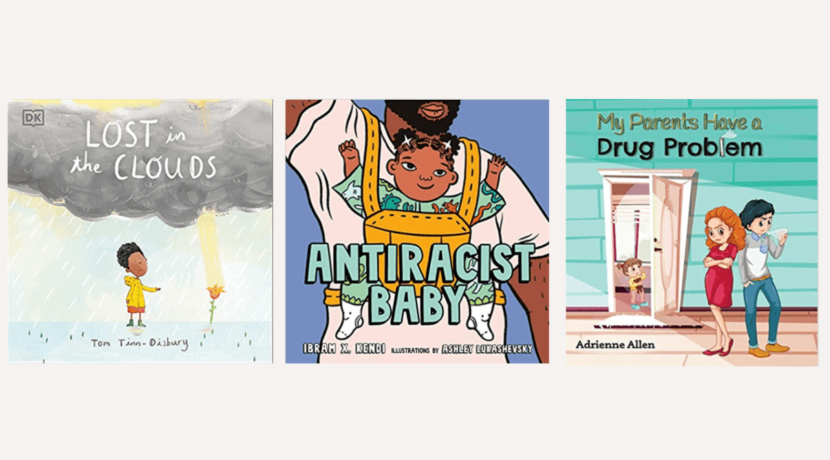 These 40 books for kids will help you navigate tough topics collage of books
