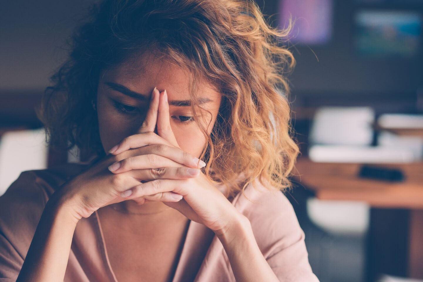 What moms are feeling is so much more than ‘burnout’ Burnout: young woman with head in hands