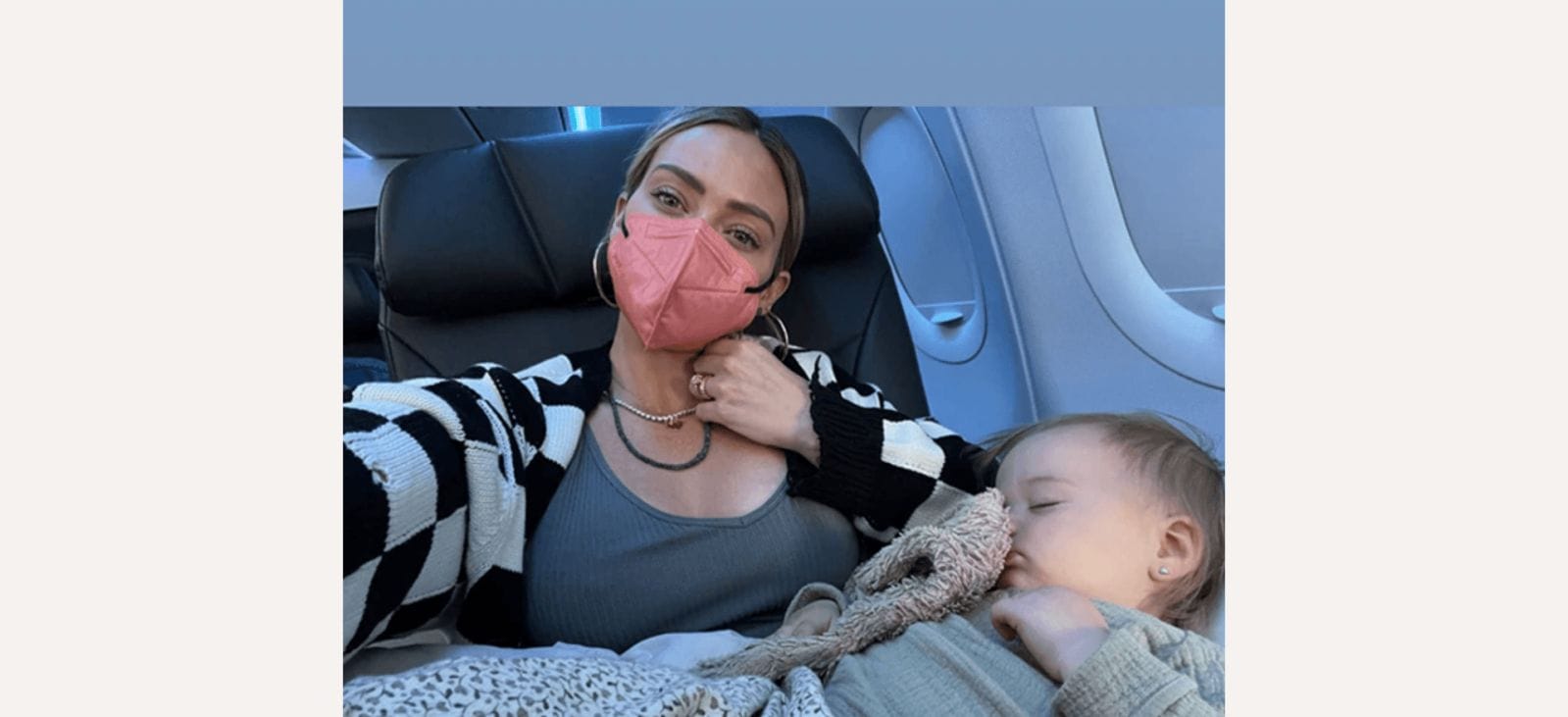 Let’s all take a moment to sympathize with Hilary Duff on an airplane with her baby Hilary Duff on airplane with daughter