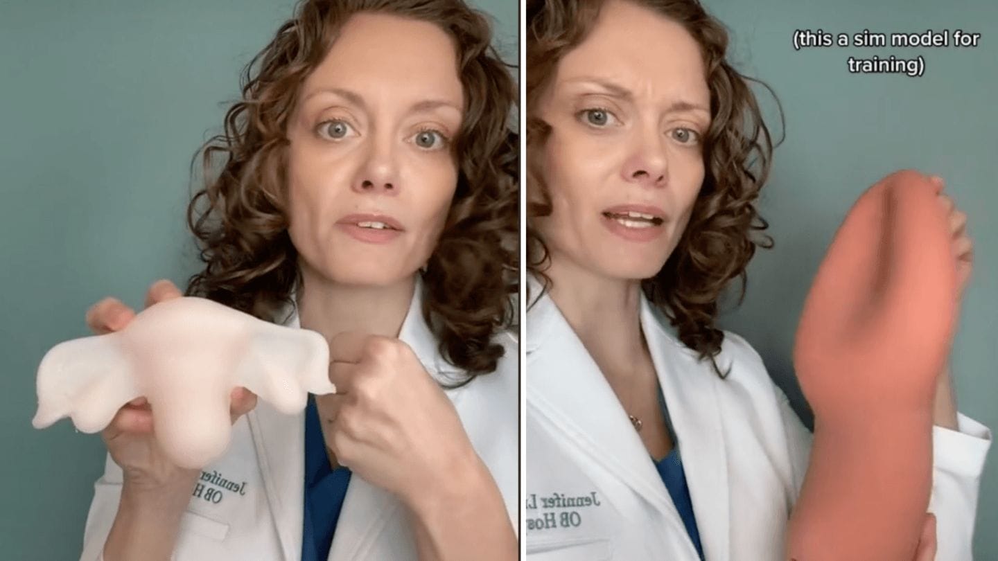OBGYN shows why ‘bouncing back’ right after baby is physically impossible in viral TikTok TikTok OBGYN holding a uterus model
