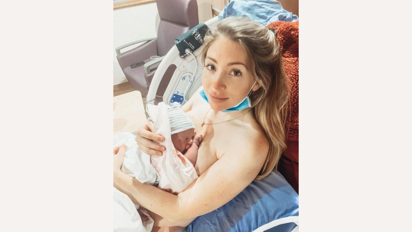 To the moms of one kid—from a mom of three mom in hospital bed holding newborn baby