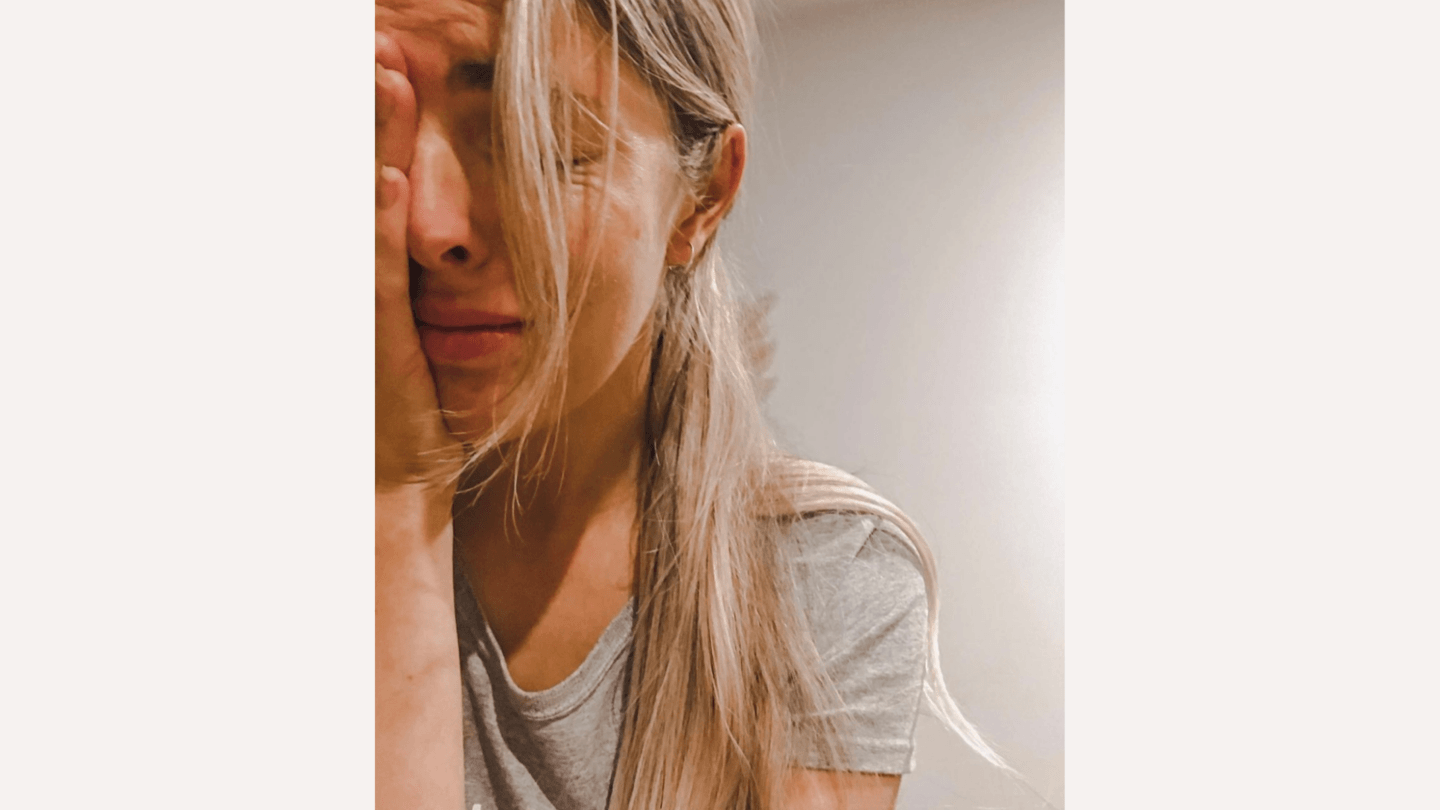When you’re struggling with infertility, sometimes you just need to break down Infertility: woman crying with head in hands