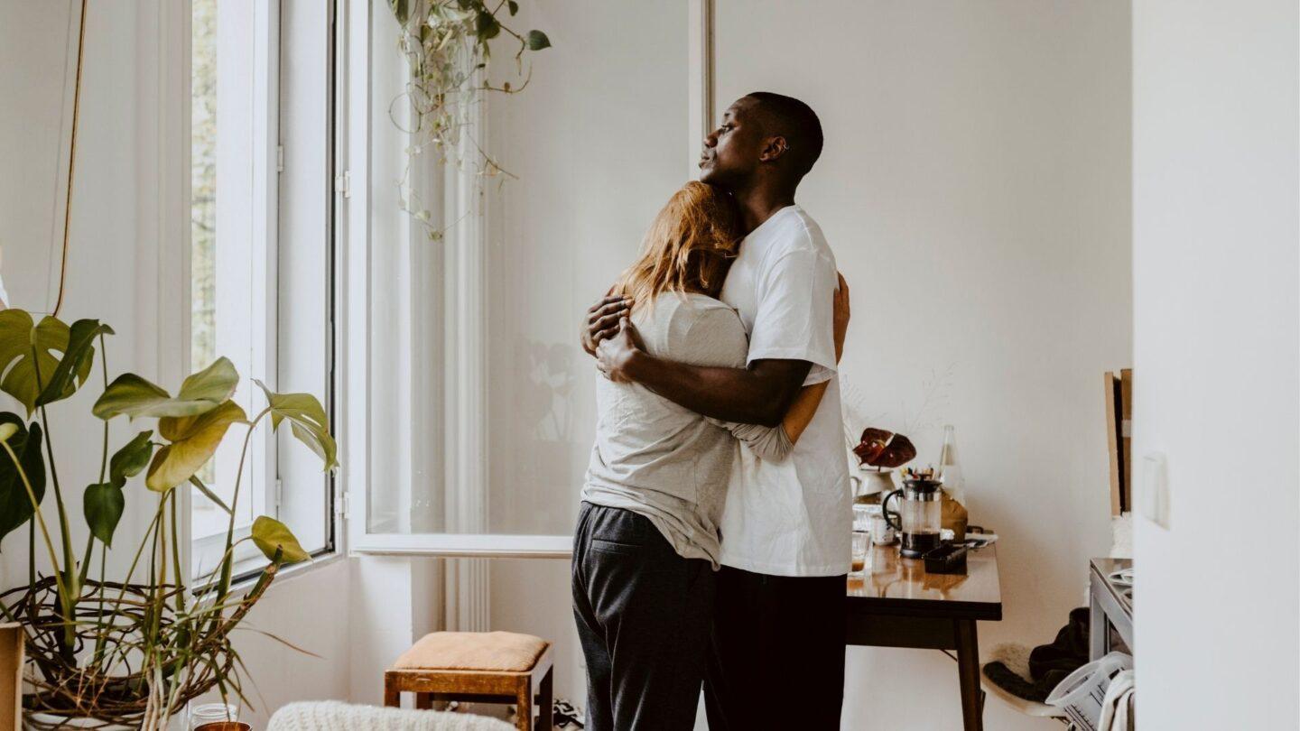 To all the moms hurting right now: Please give yourself permission to grieve mom hugging son