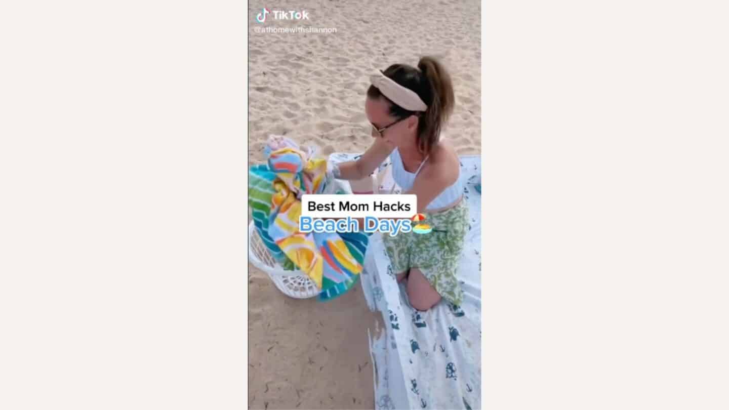 Amazing TikTok beach hacks that will make your life *so* much easier mom beach hacks screenshot