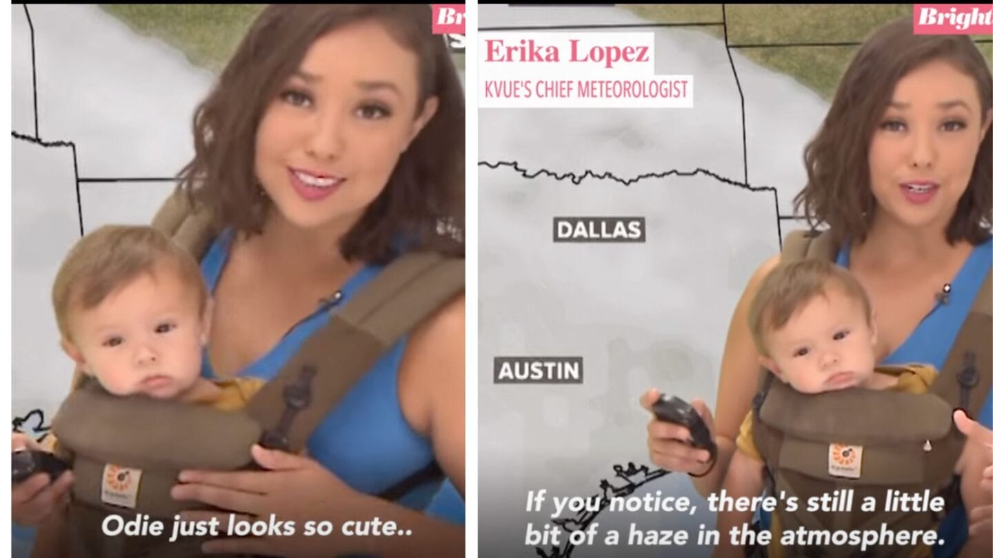 Meteorologist mom brings her baby to work when childcare falls through—and it’s EVERYTHING Meteorologist mom brings baby to work