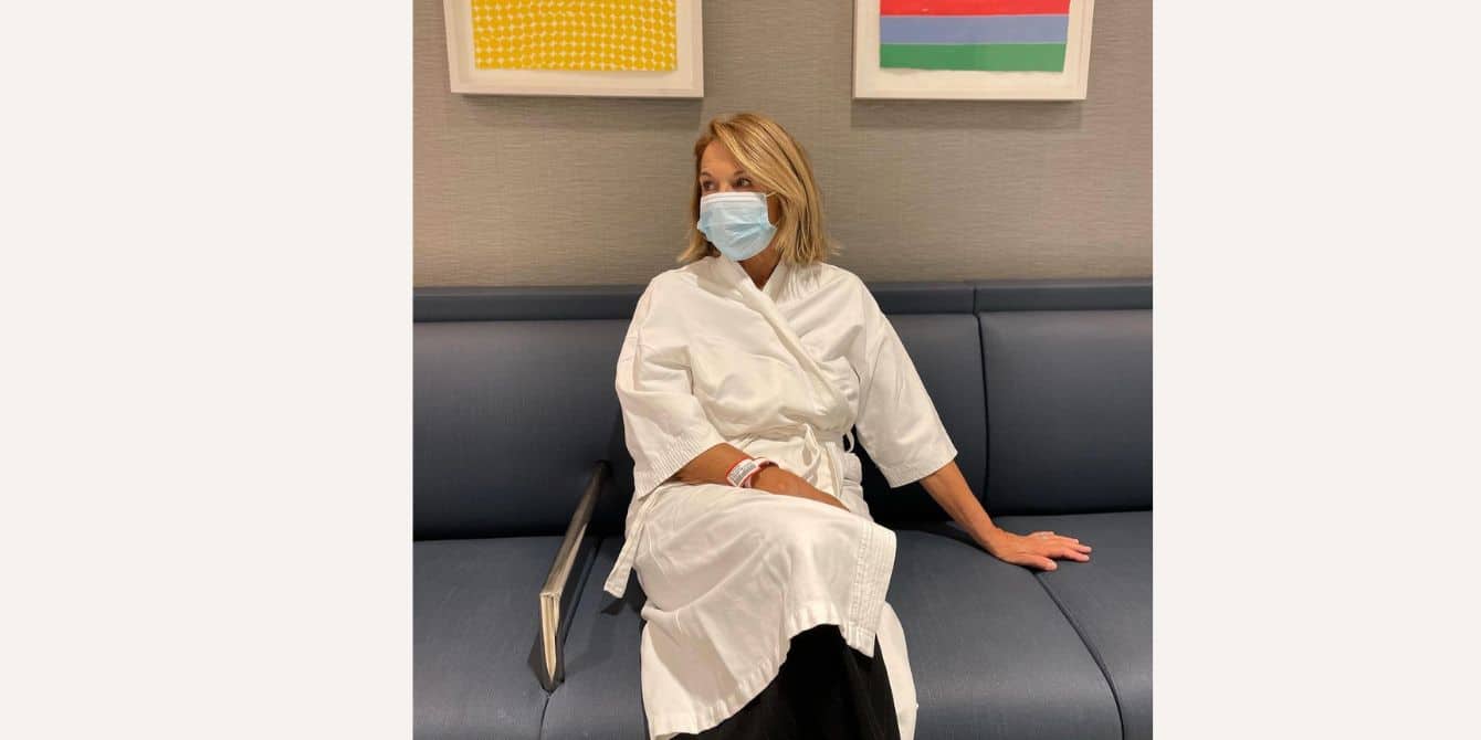 Katie Couric reveals she was diagnosed with breast cancer after missing a mammogram katie couric in waiting room for mammogram breast cancer diagnosis