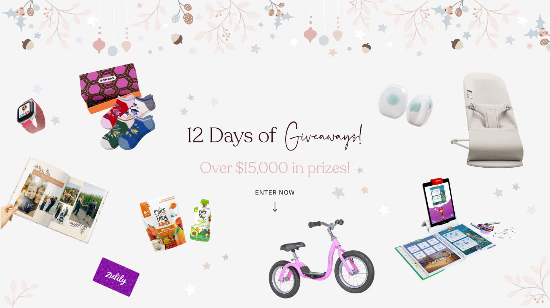 Announcing the 12 Days of Giveaways winners 12 Days of Giveaways hero image with prizes scattered