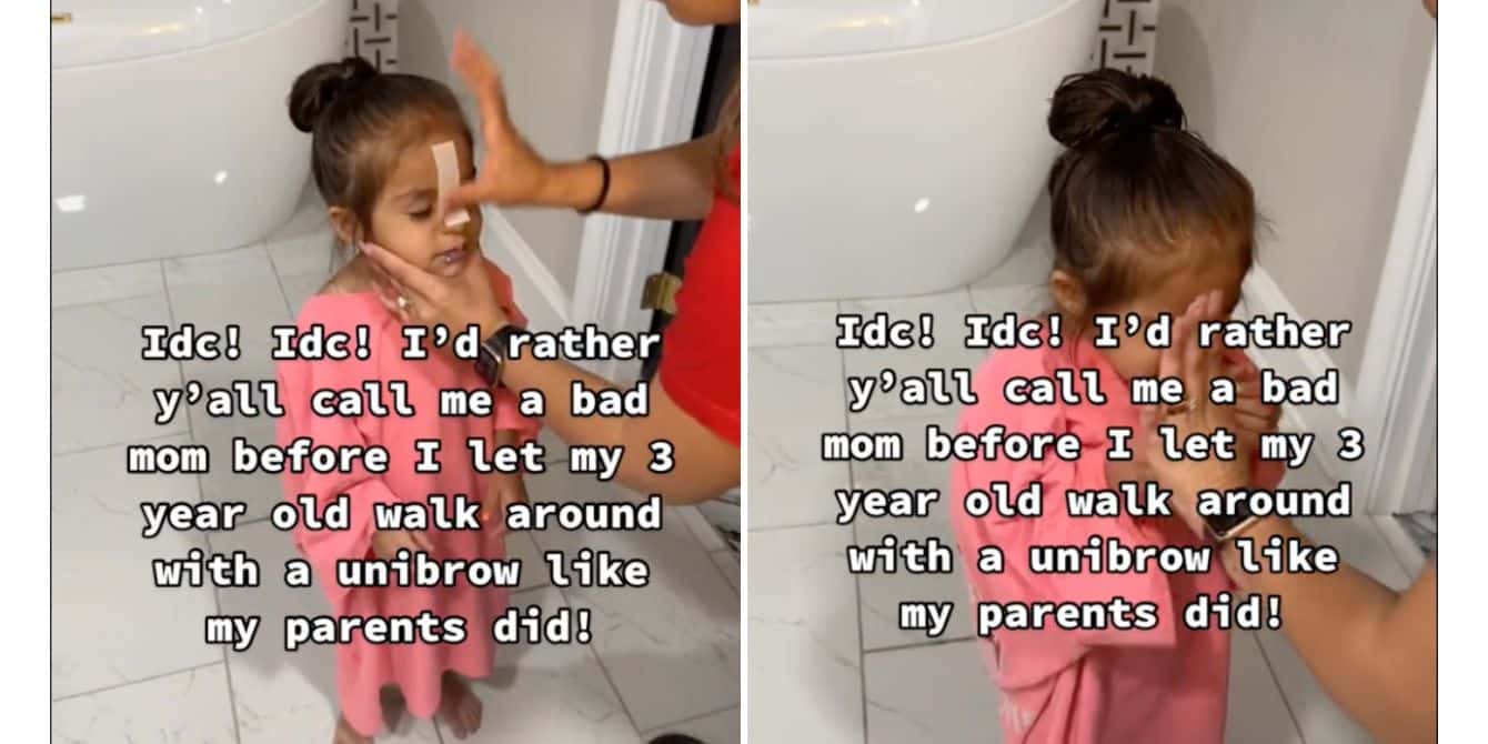 Mom waxes her young daughter’s unibrow and sparks major debate in viral TikTok Mom waxes daughter's unibrow on TikTok