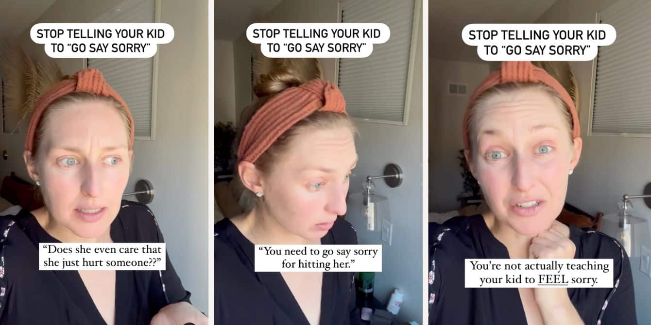 Mom & toddler expert advises against forcing kids to apologize in viral Instagram post Toddler expert explaining about apologies