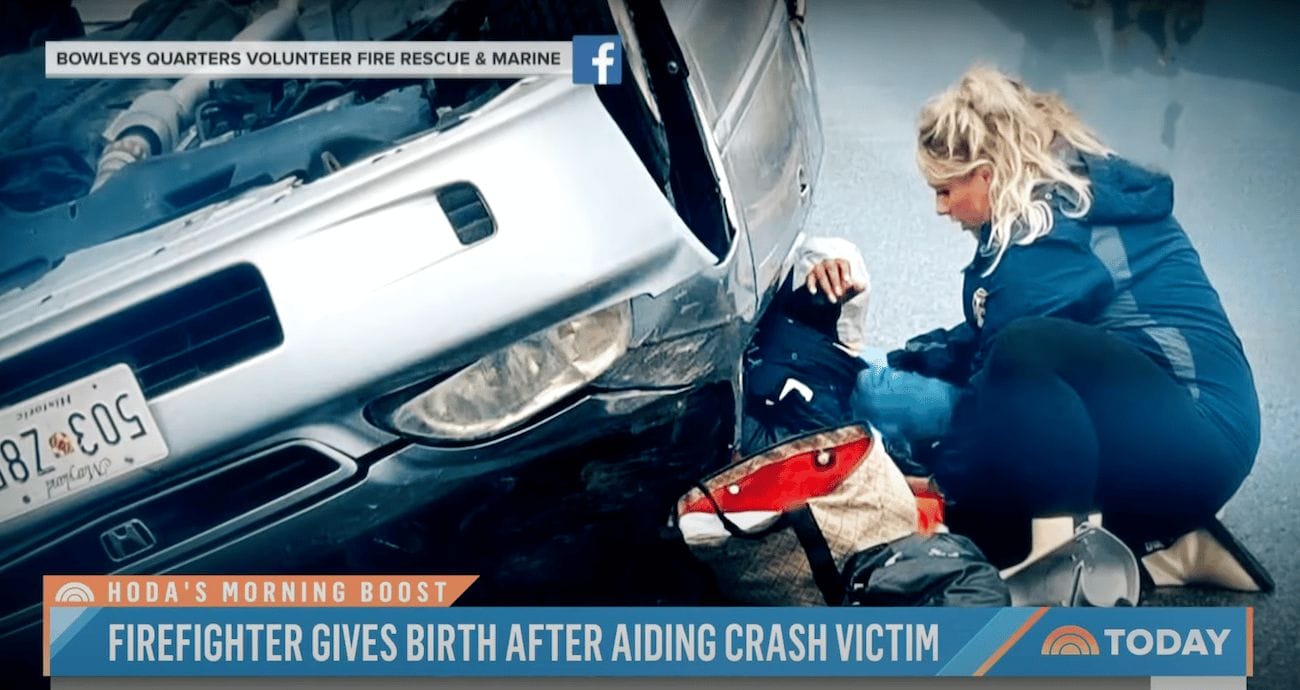 Pregnant firefighter saves woman trapped in crashed car—then immediately gives birth Pregnant firefighter rescues woman in crash