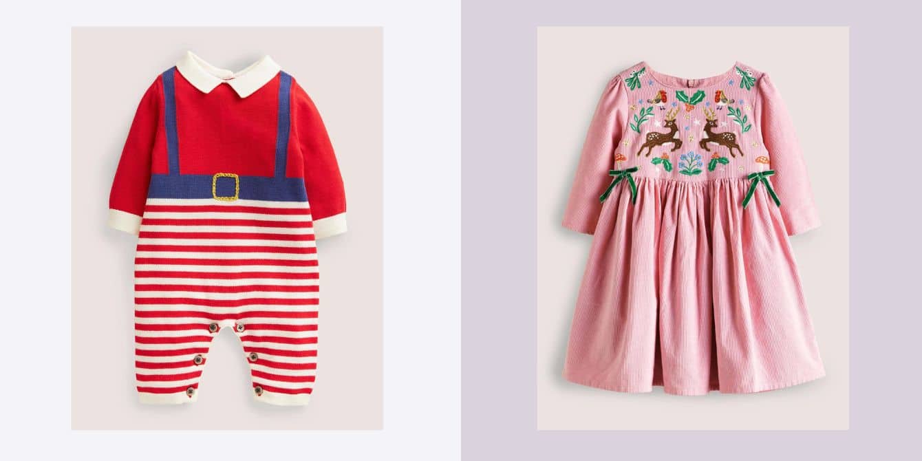 21 photo-ready pieces for the sweetest baby Christmas outfit baby boy santa romper and baby girl dress- baby christmas outfit