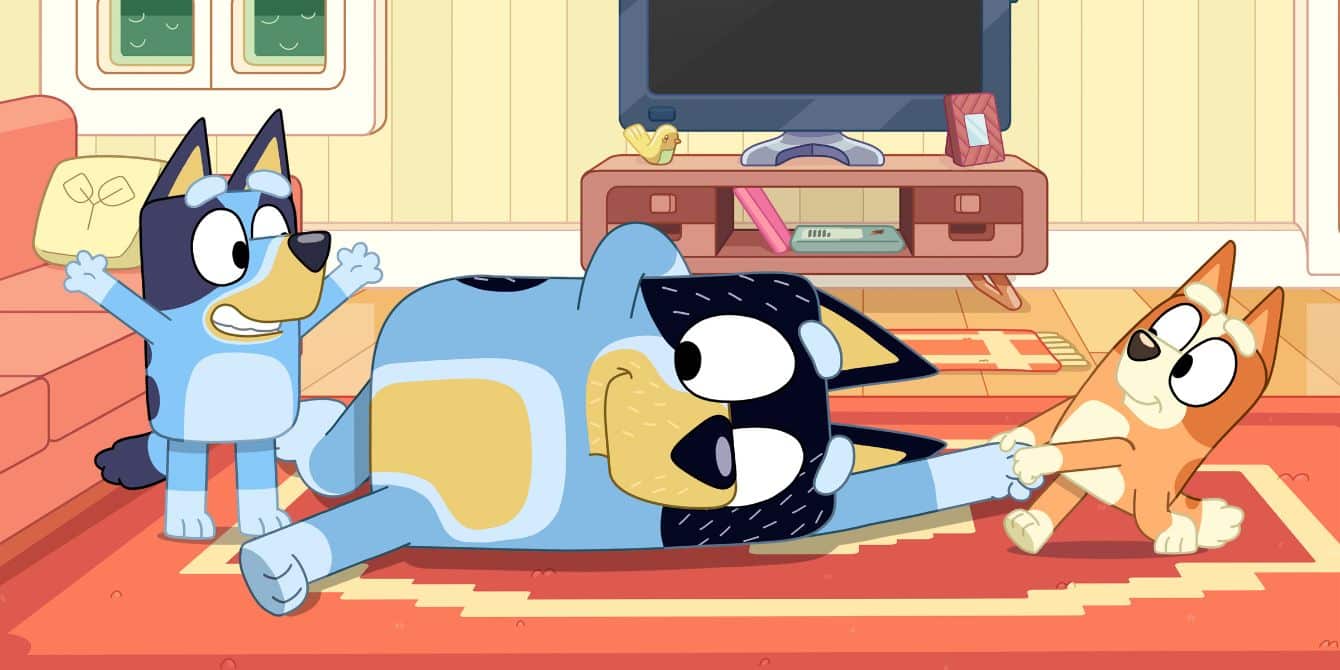 The 17 best ‘Bluey’ episodes (not for kids, but for the adults) bluey and bingo playing with Bandit - best bluey episodes for parents