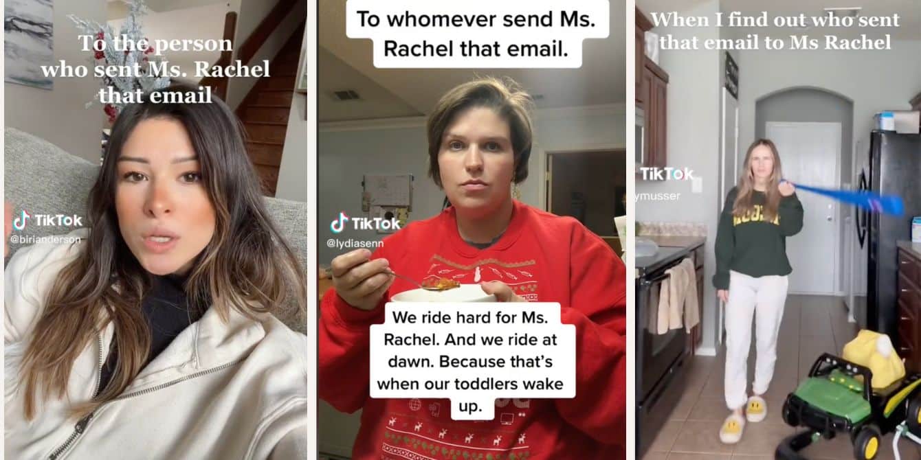 Some jerk sent Ms. Rachel hate mail and moms on TikTok are NOT having it Moms showing support for Ms. Rachel on TikTok