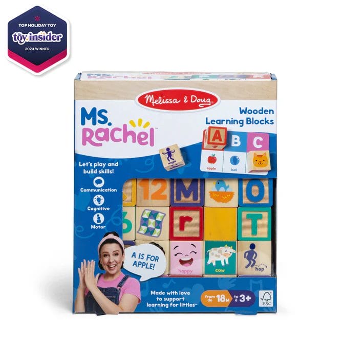 Melissa & Doug Ms. Rachel Wooden Learning Blocks