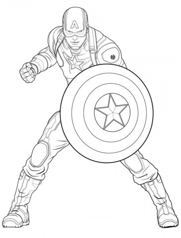 avengers captain america coloring page - Motherly