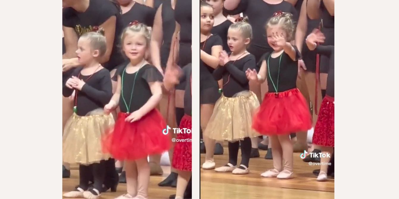 Toddler lights up seeing her parents at recital in viral TikTok—because showing up is enough Little girl goes viral on TikTok for holiday recital reaction