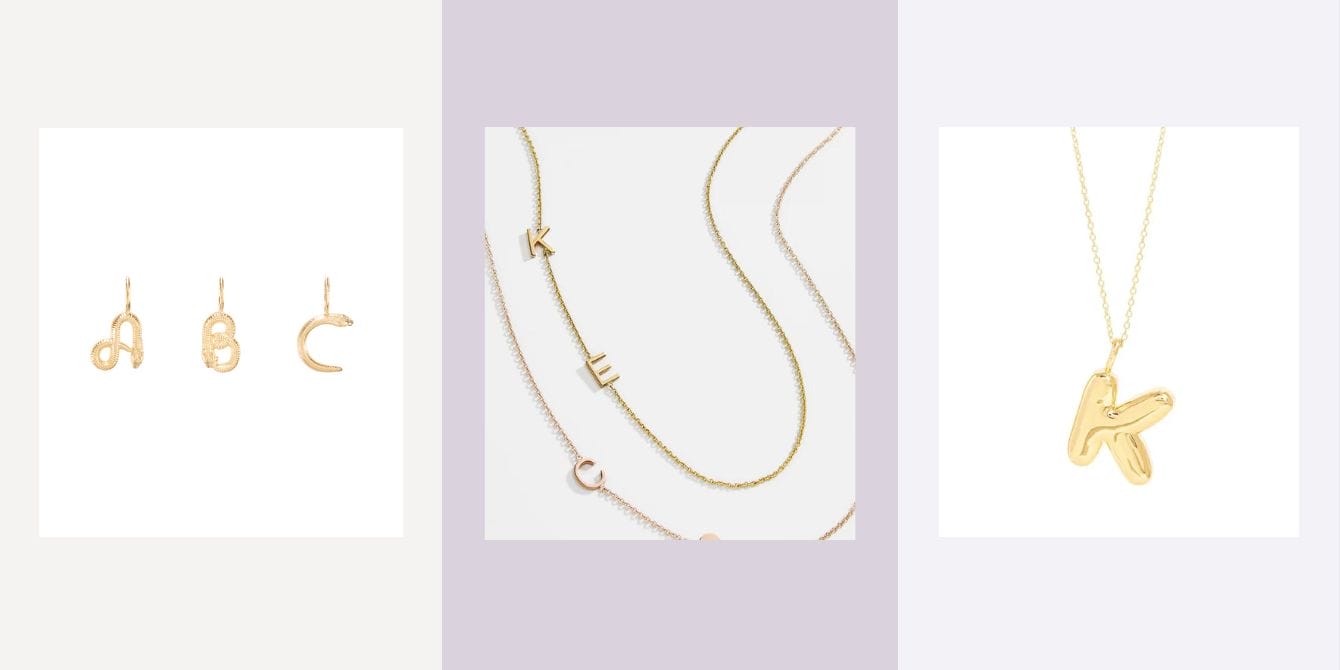 18 initial necklaces to show your love for your littles Best letter necklaces