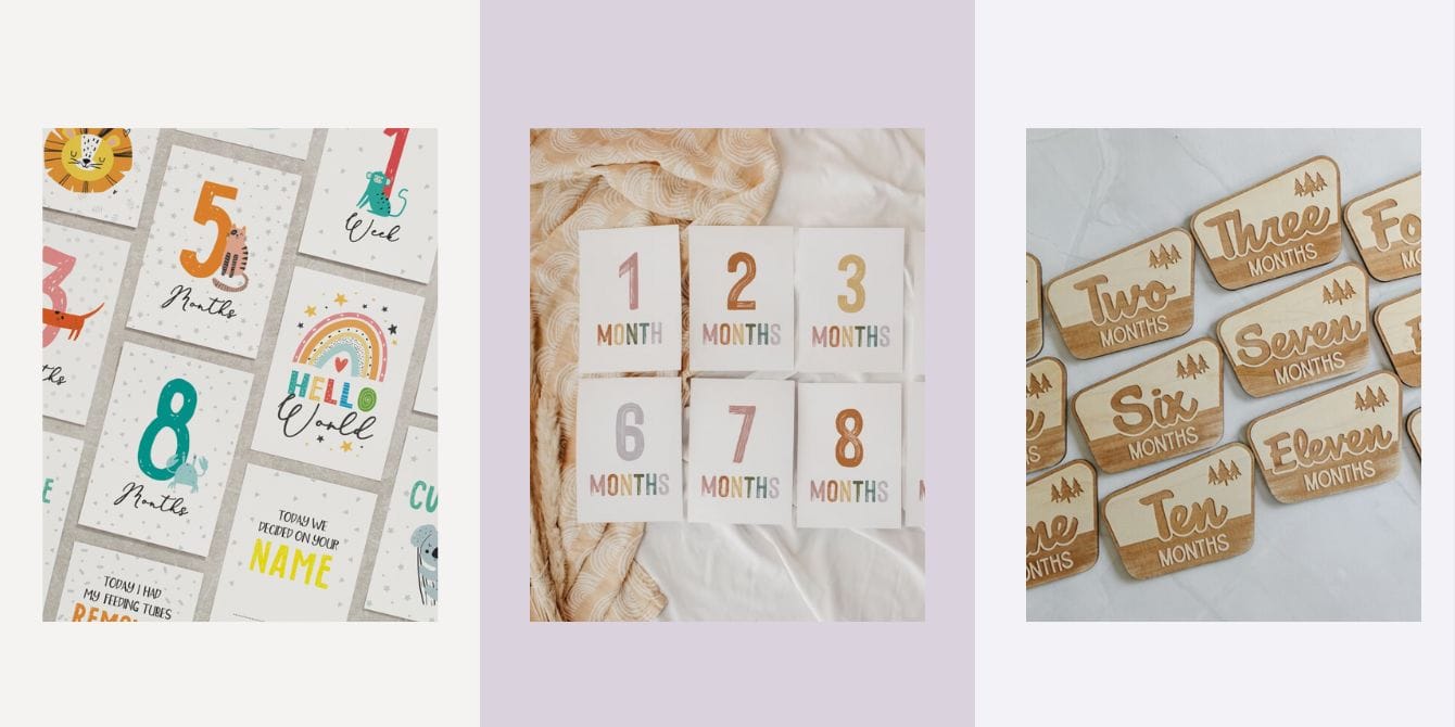 Baby milestone cards that create the sweetest monthly photos Motherly's favorite baby milestone cards