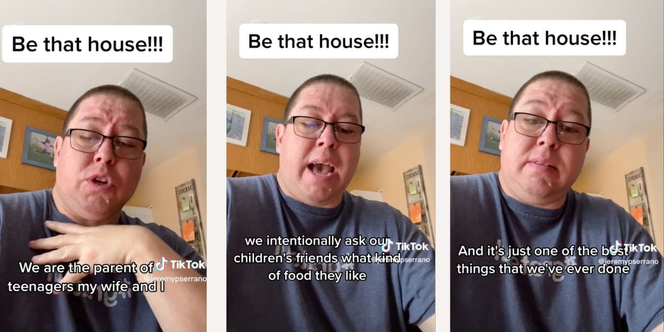 Dad explains why his house is “that house” for his teens and their friends in viral TikTok tiktok collage father explains hangout house- viral tiktok
