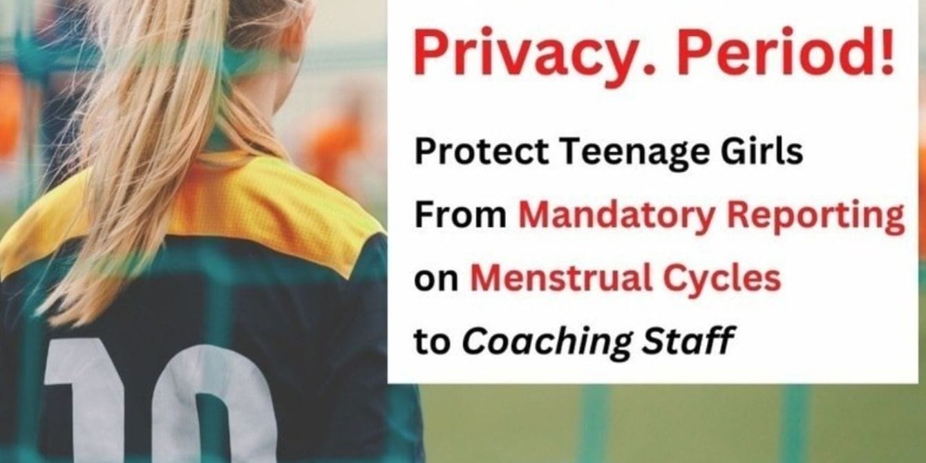 A Florida mom is fighting against the menstrual cycle reporting mandate for teen athletes Privacy, Period campaign