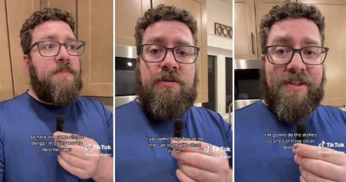 Husband went viral for how he reduces wife’s mental load when she’s parenting solo—and it still hits Dad's viral TikTok on reducing mental load
