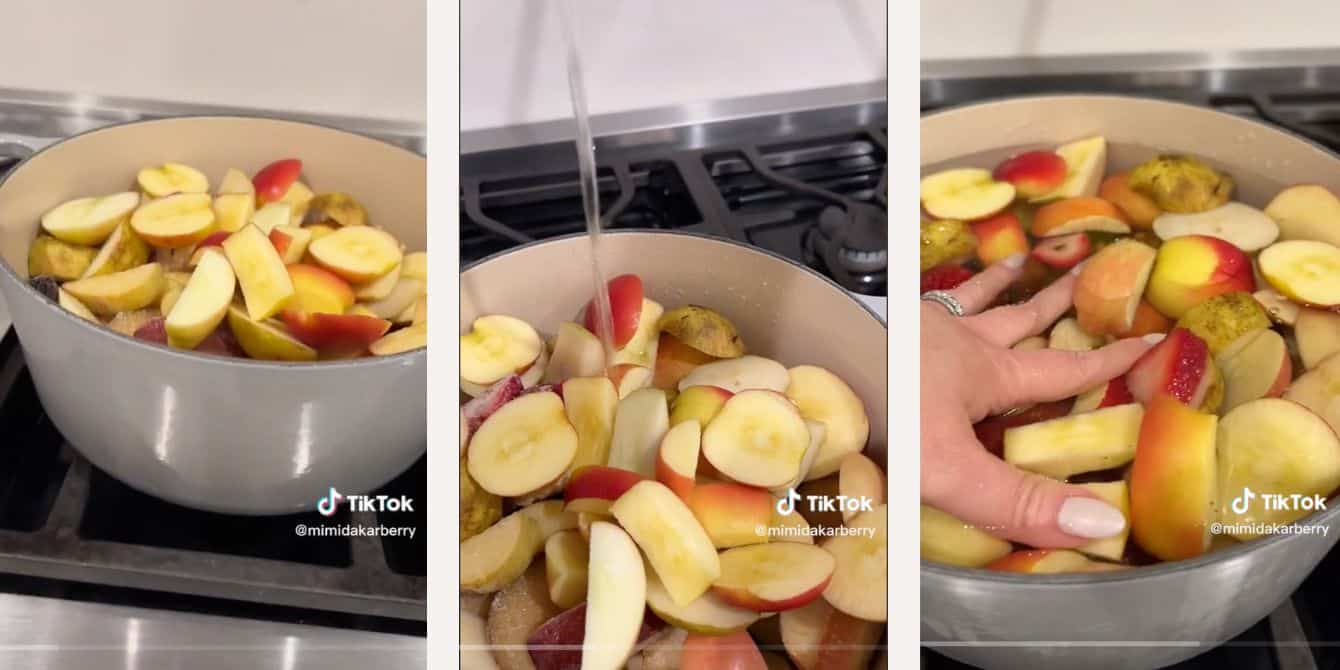 This viral TikTok video shows you exactly what to do with overripe fruit fruit combo in a pot- what to do with overripe fruit