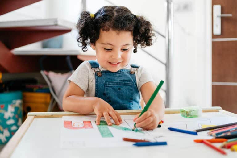 Activities for a 5-year-old: Fostering your child’s development young girl coloring letter page - 5-year-old activities