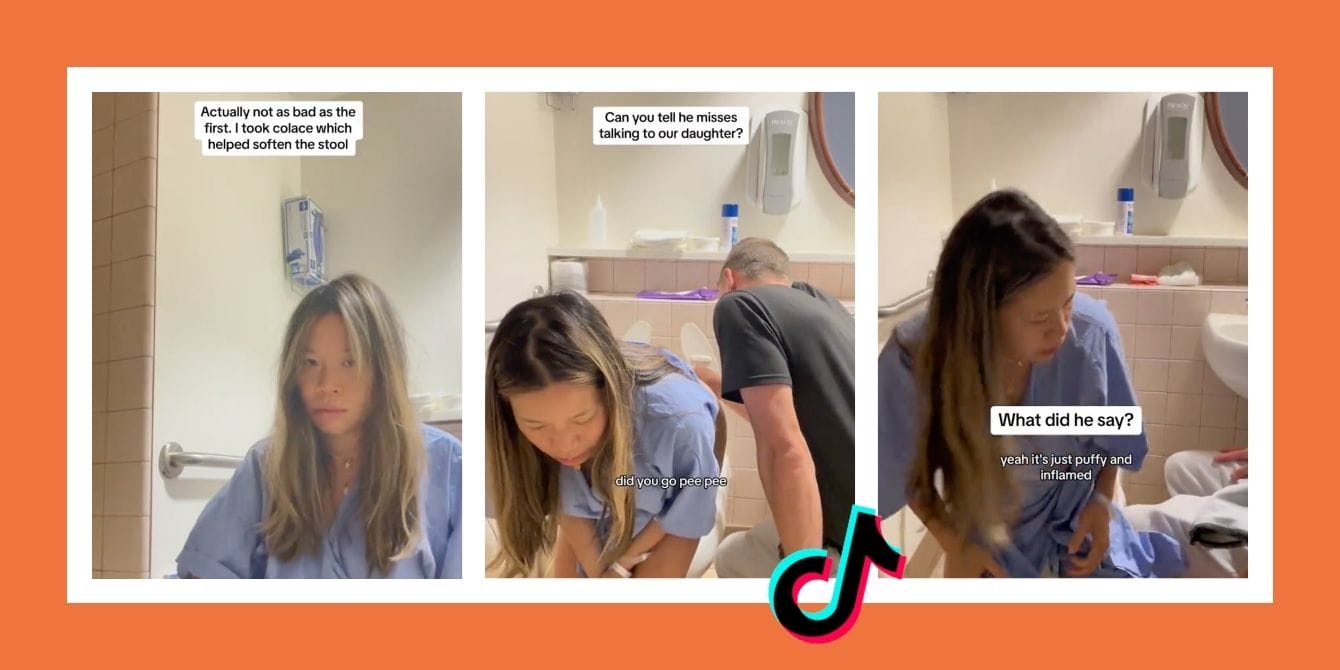 Mom shares video of husband helping her go #2 after giving birth: ‘It is…mortifying’ Woman's husband helps her go to the bathroom after giving birth