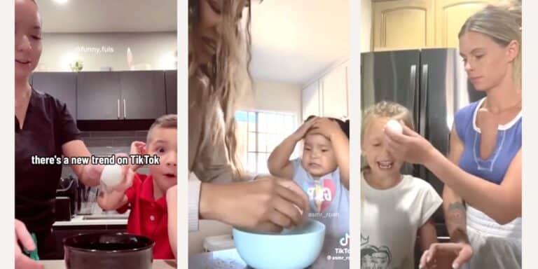 PSA: Please don’t crack eggs on your toddler’s head for the sake of social media trends TikTok egg crack trend