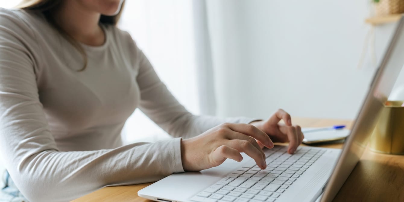 To the mama looking for work woman using laptop - laid off on maternity leave