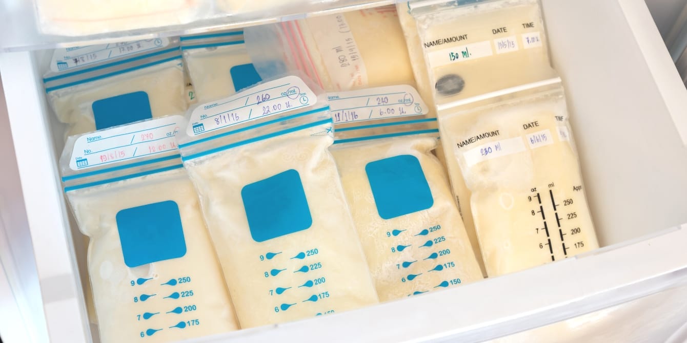 This app makes donating breast milk way easier bags of frozen breastmilk in freezer - share the drop app