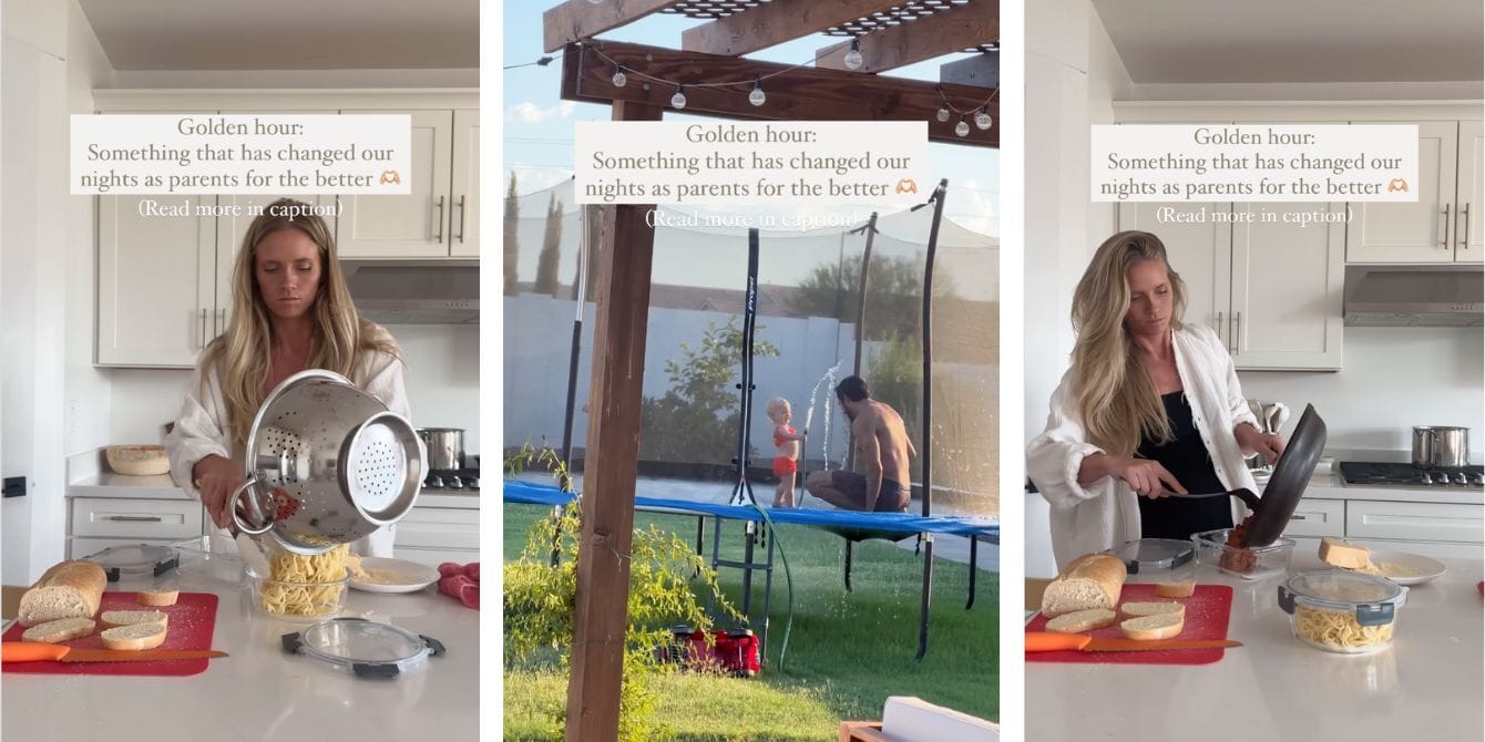 Mom shares ‘golden hour’ parenting hack, and it’s genius brooke scheurn golden hour parenting hack - golden hour parenting hack