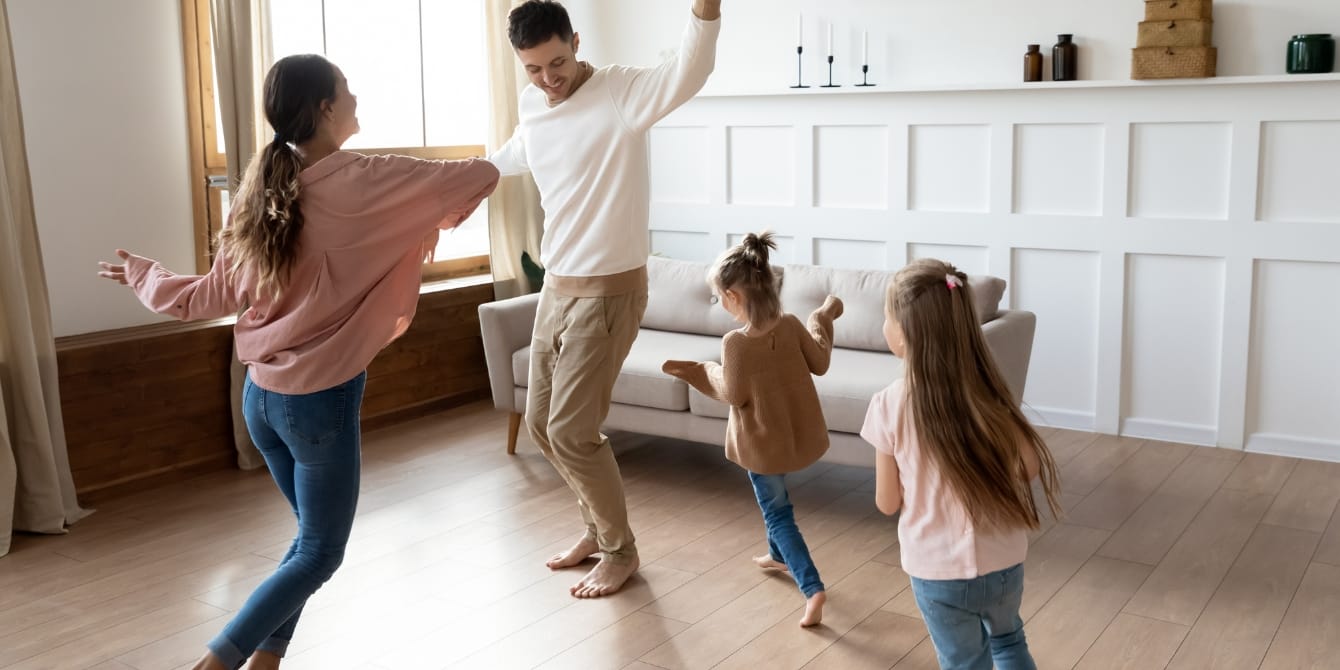 Release your energy: 16 ways to get up & get moving with your kids family dancing- get your body moving