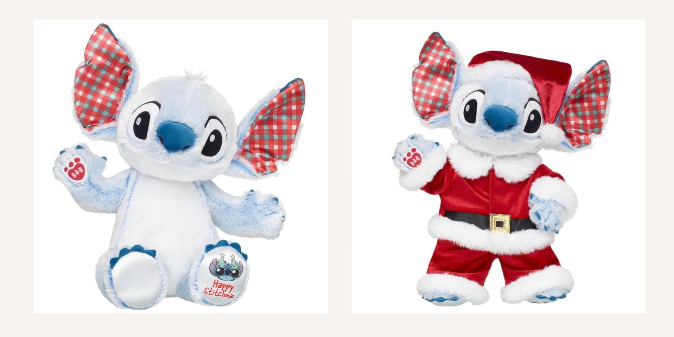 Build-A-Bear just released a holiday Stitch bear and it is ADORABLE holiday stitch bear