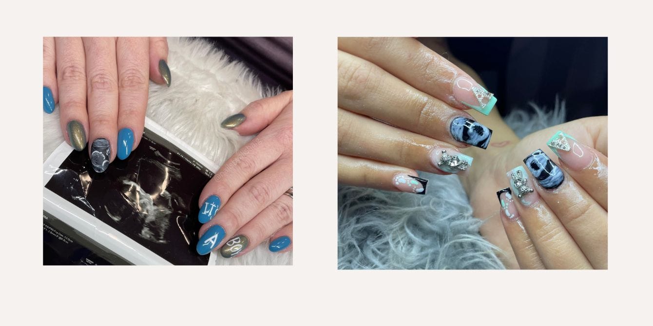 Ultrasound nails: celebrate your little one with this cute trend instagram- ultrasound nails
