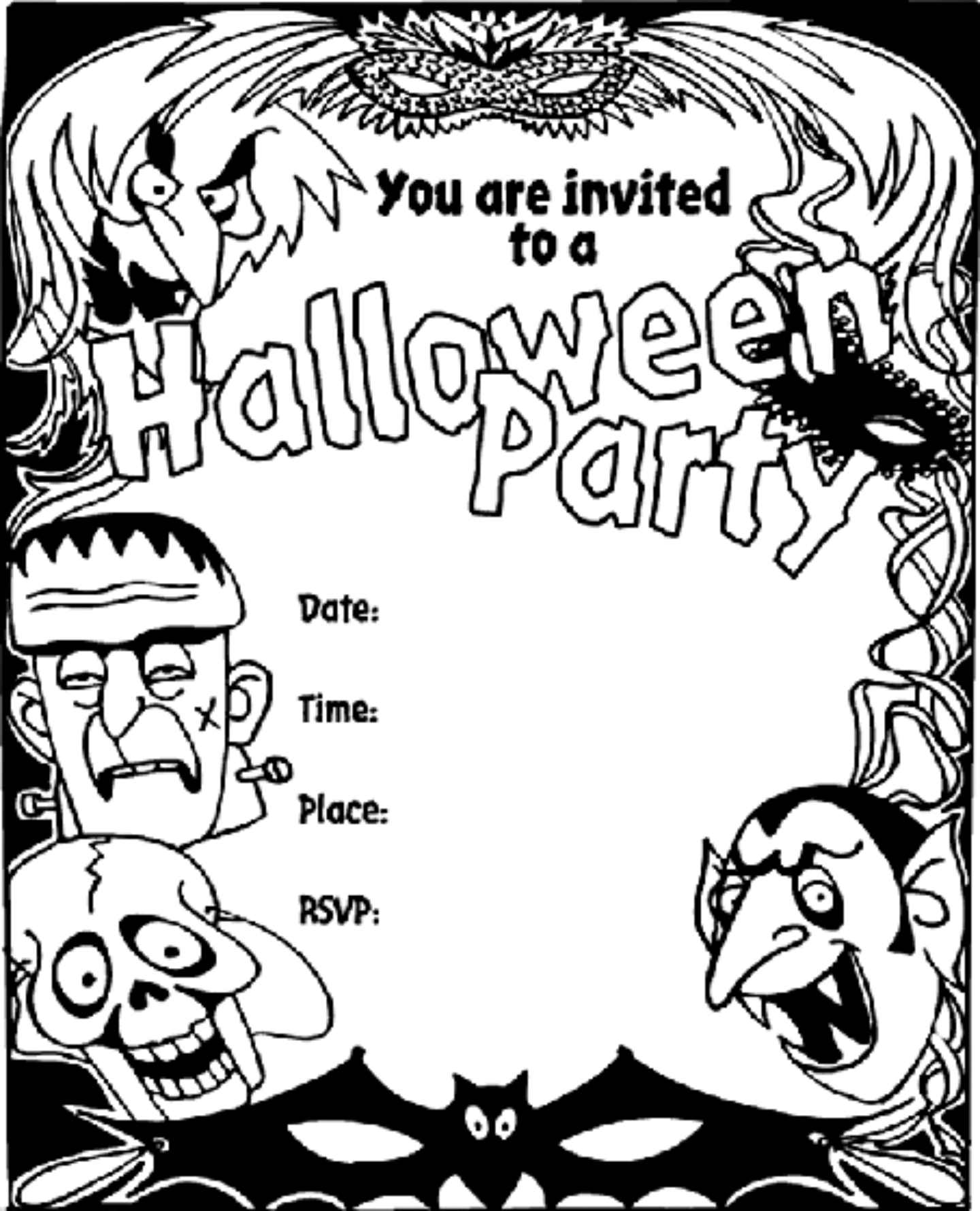 invitation coloring page - Motherly