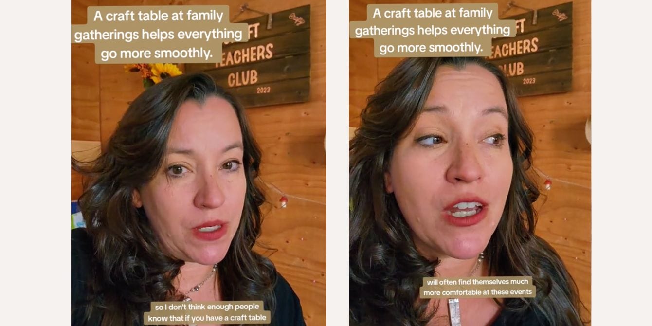 Hoping to avoid a heated, awkward Thanksgiving gathering? Try an adult craft table Adult craft table TikTok