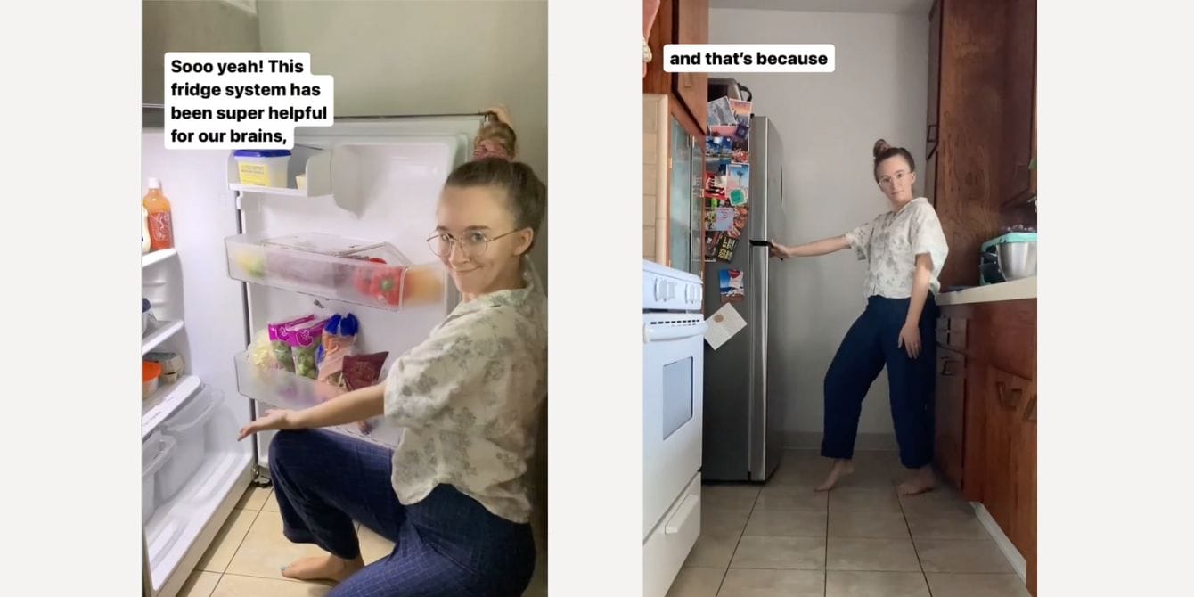 Viral Instagram reel will forever change the way you organize your refrigerator thecenteredlifeco on Instagram - viral fridge organization hack